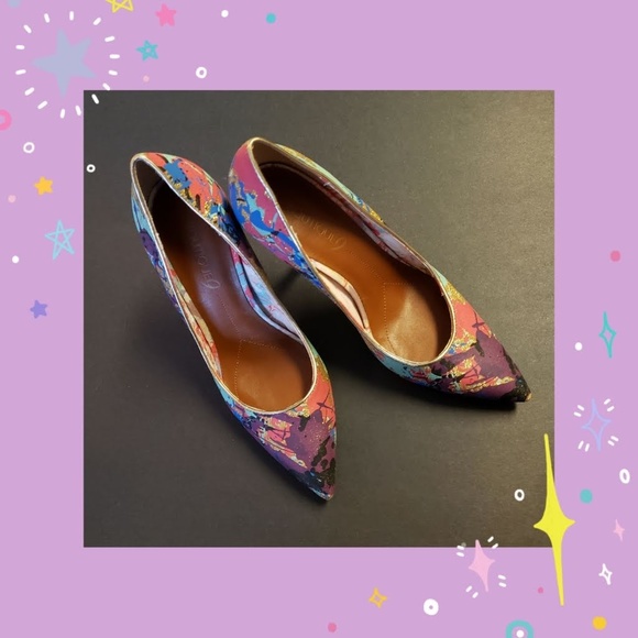Boutique 9 Sally Paint Splatter Pumps - Picture 1 of 8